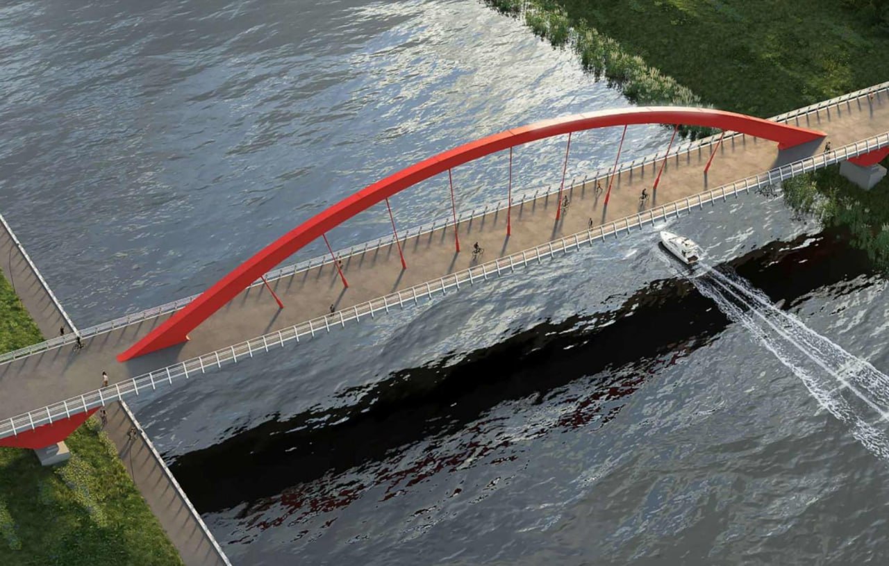 Второй пешеходный мост длиной около 200 метров строится в Мневниковской пойме Он соединит восточную часть этой территории и парк Фили а также создаст пешеходную связь с метро Терехово БКЛ Конструкция сооружения будет выполнена в серых тонах с красными акцентами в едином стиле с Гагаринским мостом Как отметил Сергей Собянин сейчас идут подготовительные работы скоро возведут искусственные полуострова где расположат краны для сборки пролетных строений а затем соберут арку установят и натянут вантовую систему Подпишись на Агентство Москва Мы в МАХ