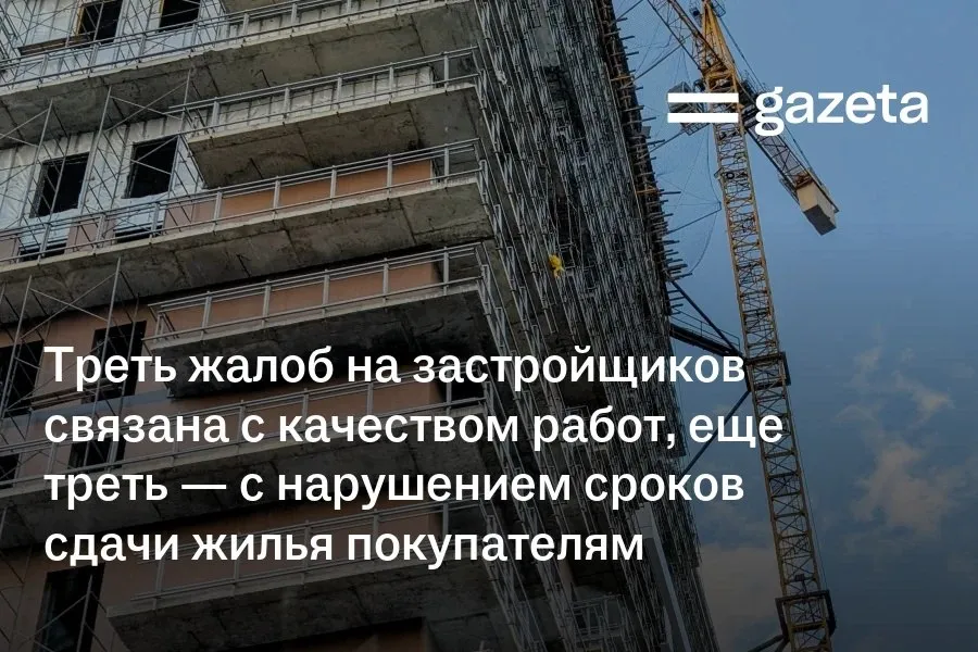 Комитет по конкуренции за 2025 год и начало 2026 го рассмотрел 2057 жалоб потребителей на строительные организации Треть жалоб связана с качеством работ еще треть со срывом сроков передачи готового жилья покупателю В 74 3 случаев обращения удовлетворены Комитет помог гражданам вернуть около 24 4 млрд сумов   www gazeta uz ru 2026 04 08 complaint Telegram Instagram YouTube