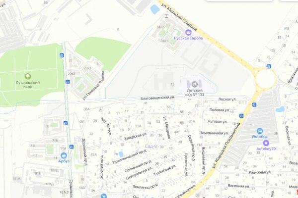 На строительство первого этапа ул. Благовещенской выделили более 200 млн рублей Заказчиком работ является МКУ ГДСР. Строительство первого этапа городские власти оценили в 221,8 млн рублей. Финансирование рассчитано на два года. В 2025-м на работы направят 88,2 млн рублей, а в 2026-м — 133,6 млн рублей. На момент публикации новости дата начала подачи заявок для участия в аукционе неизвестна. Изображение: скриншот сервиса «Яндекс. Карты»
