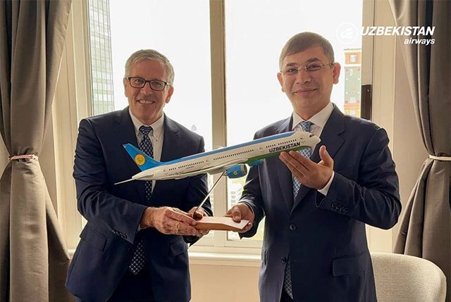 Uzbekistan Airways заключила контракт на самолёты Boeing 787 9 Dreamliner Авиакомпания Uzbekistan Airways объявила о приобретении новых самолётов Boeing 787 9 Dreamliner сообщает пресс служба перевозчика   English O zbek tilida Ўзбек тилида На русском iOS Android