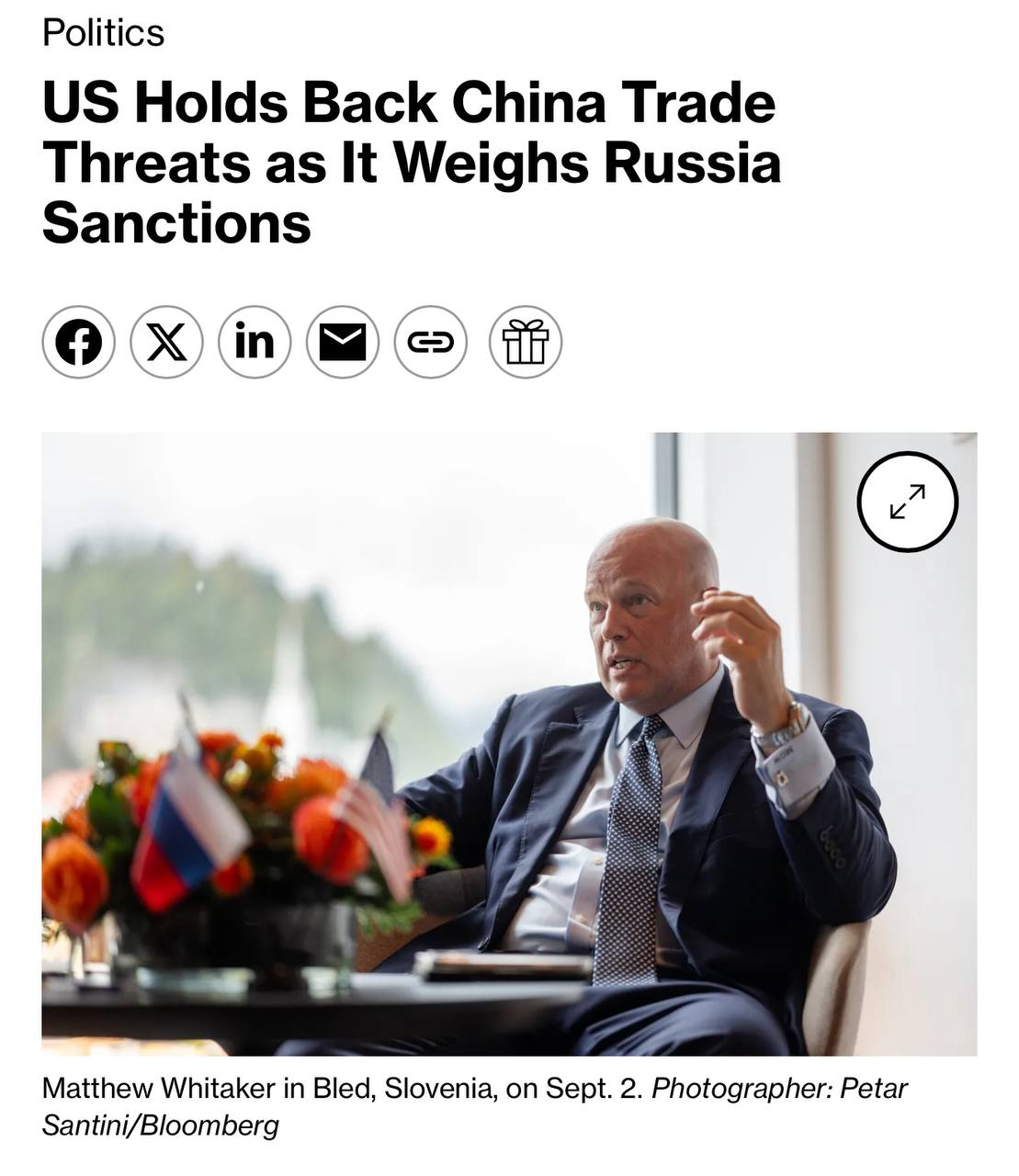 Политика США сдерживают торговые угрозы Китая взвешивая санкции против России Bloomberg Переговоры США с Китаем продолжаются без введения тарифов конфликт ра Украине является частью переговоров