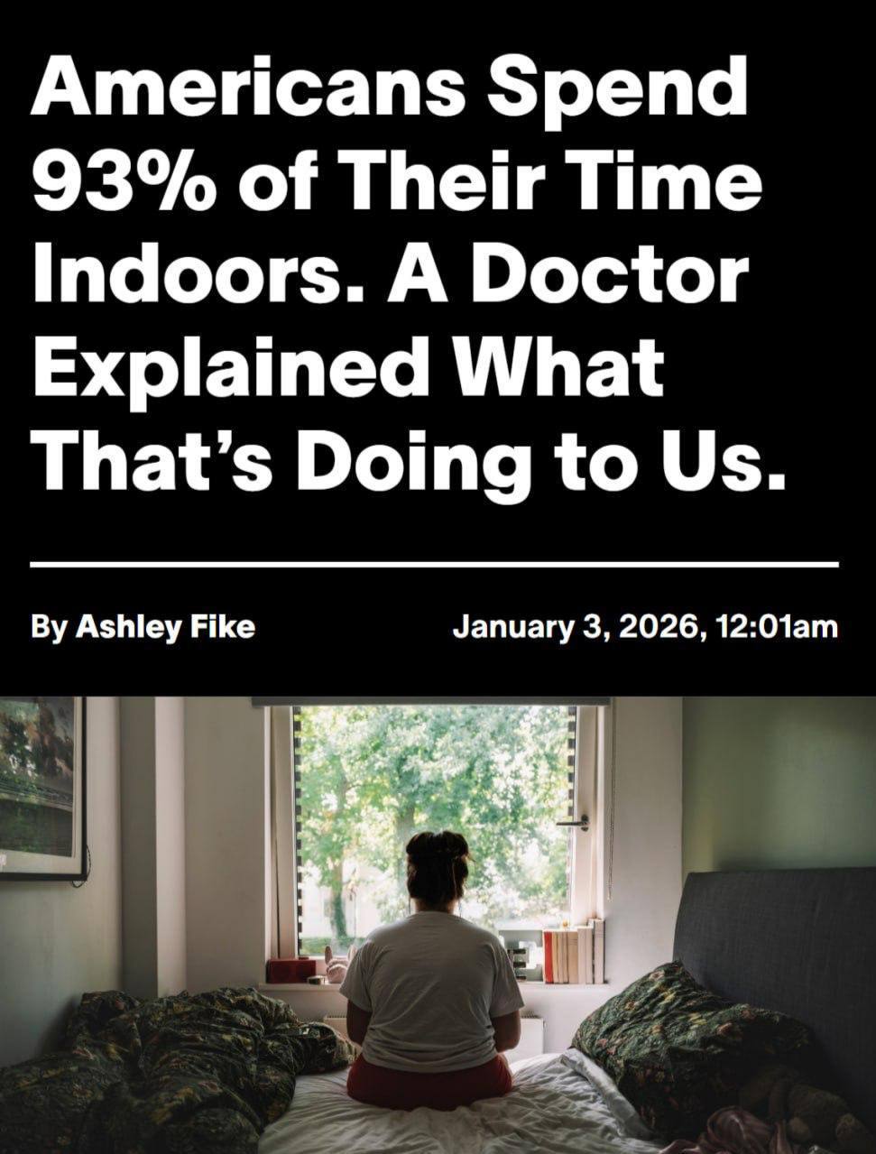 Постоянное сидение дома ломает психику вызывая тревогу и затуманивая разум предупредили врачи Люди проводят в помещениях 93 времени этот феномен уже назвали цифровым ожирением Для восстановления нервной системы необходимы дневной свет темнота ночью свежий воздух и отдых на природе Рекомендуется проводить на улице минимум 100 минут в день