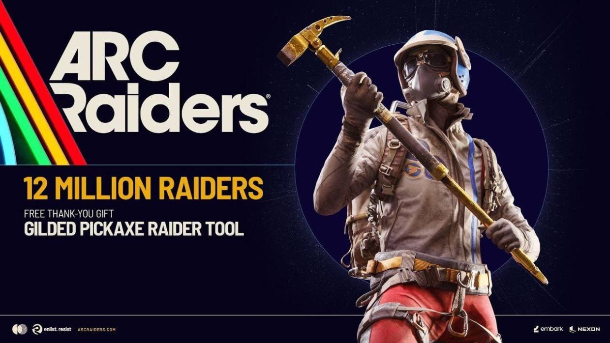 У ARC Raiders уже 12 млн проданных копий Игре меньше трёх месяцев онлайн стабильно высокий на уровне цифр в момент релиза Рейдерам дарят золотую кирку достаточно сегодня зайти в игру meownauts