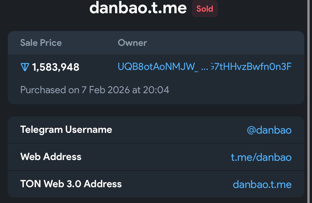 Ник в Телеграме купили за 170 МИЛЛИОНОВ рублей это абсолютный рекорд Китайцы весь день боролись за юзернейм danbao затем аукцион завершился суммой в 2 миллиона долларов Самое забавное что три года назад он оценивался в 184 тысячи долларов До этого рекорд принадлежал юзернейму news который продали за 1 7 млн долларов А говорили что в биткоин надо вкладываться techmedia