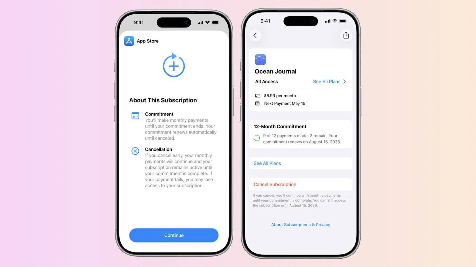 Apple запускает новый формат подписок Платишь ежемесячно со скидкой но с обязательством на год Разработчики смогут предлагать пользователям условия похожие на годовую подписку со скидкой но без необходимости платить всю сумму сразу Оплата разбивается на ежемесячные платежи что делает подписку доступнее При этом пользователь может отменить подписку в любой момент   www iphones ru 1369980 новости iphonesru