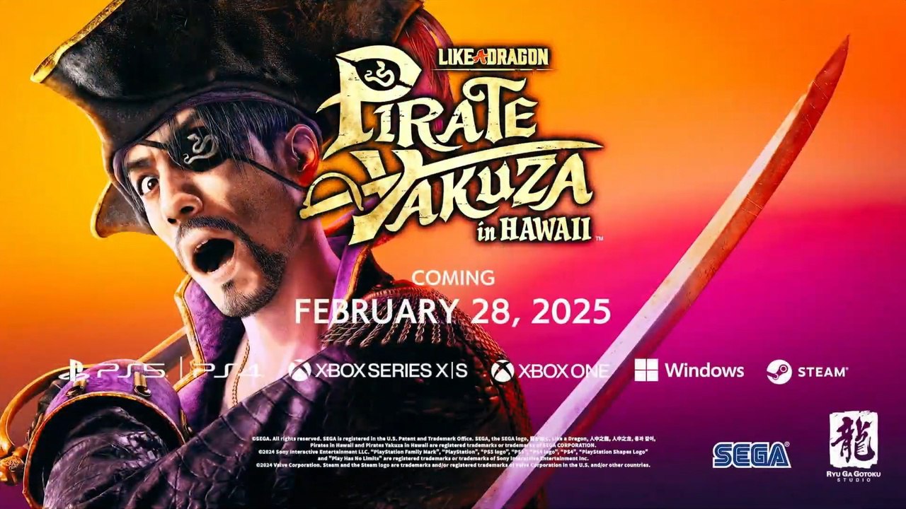 Анонсирована Like a Dragon: Pirate Yakuza in Hawaii — спин-офф о Маджиме  Маджиму выбросило на берег острова, и он потерял память. К тому же, ожидайте появления пиратов. Боевая система будет в стиле старых частей. Вероятно, добавят возможность прыжка.  Игра выйдет 28 февраля 2025 года на PS4 и PS5.