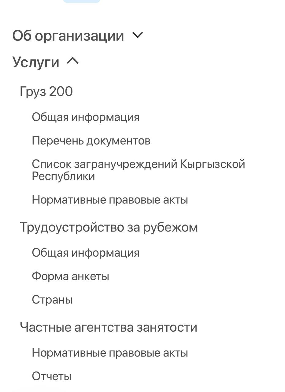 USAID финансировала сайт Центра трудоустройства граждан за рубежом при Министерстве труда, социального обеспечения и  миграции Киргизии для  желающих работать за границей киргизов.  За американские деньги будущих мигрантов учили как правильно оформить документы и отправиться на заработки в Россию, Словакию, Великобританию или Южную Корею.  Особо вдохновляющим выглядит раздел «Груз 200».