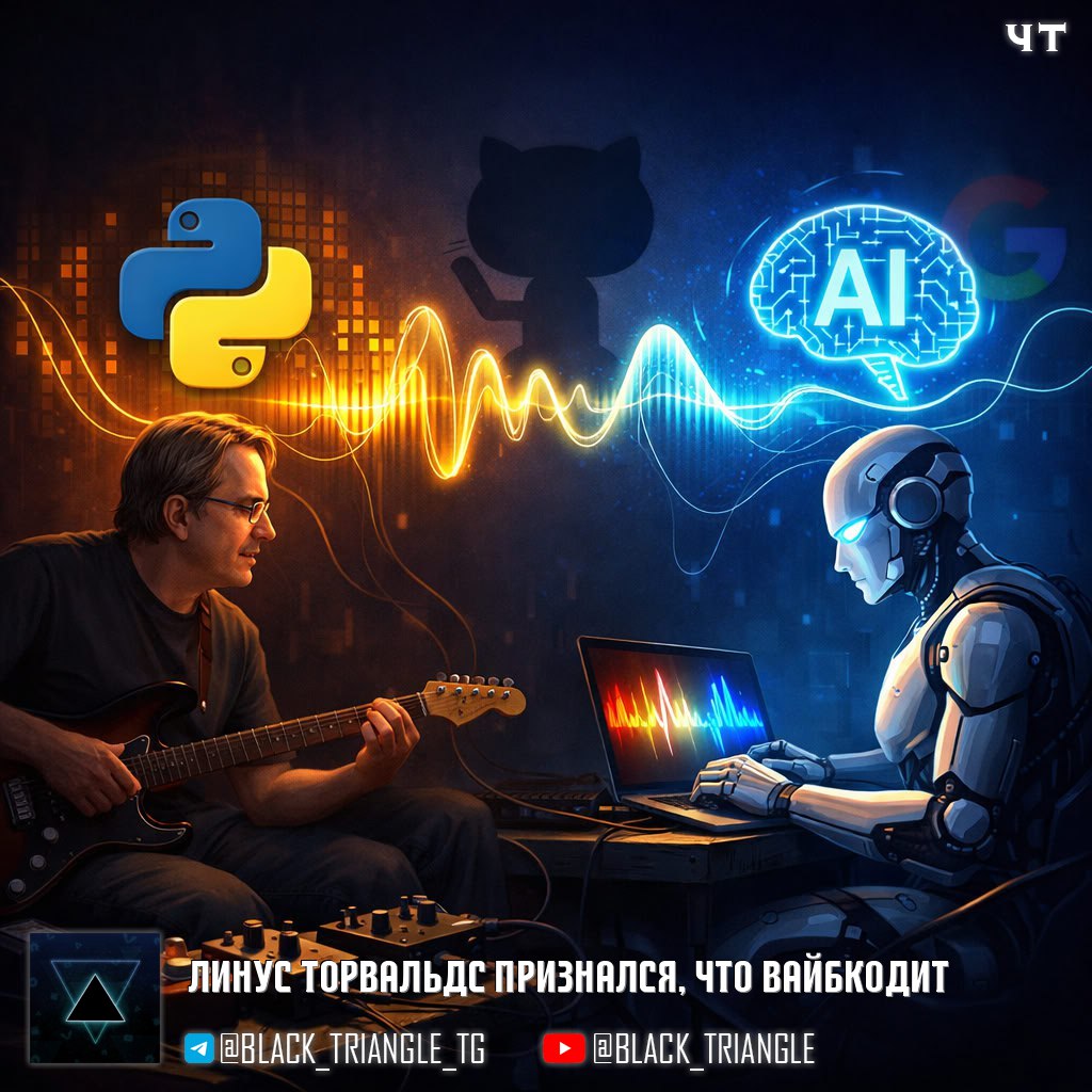 Линус Торвальдс признался что не умеет писать на Python и использовал ИИ для своего нового проекта Создатель Linux и Git выложил на GitHub новый хобби проект AudioNoise набор цифровых эффектов для гитары написанный под лицензией GPLv2 Проект эмулирует аналоговые эффекты вроде фейзера фленжера и эхо через цифровые IIR фильтры работающие без задержек по принципу один сэмпл на входе один на выходе Торвальдс называет это LEGO для взрослых с паяльником продолжение его увлечения самодельными гитарными педалями В README он честно написал что Python визуализатор сделан с помощью вайб кодинга через Google Antigravity Я знаю об аналоговых фильтрах больше чем о Python хотя и это не много Раньше я гуглил примеры и делал по принципу обезьянка видит обезьянка делает но потом убрал посредника себя Основной код проекта написан на C вручную 52 ИИ использовался только для визуализации аудиосэмплов Python 43 Ранее Торвальдс говорил что ИИ кодинг не использует видимо настала пора перемен   Глава проекта Google Antigravity Варун Мохан тут же отреагировал в X Для меня настоящая честь видеть что один из моих героев программирования Линус Торвальдс использует Antigravity Судя по реакции сообщества если даже создатель Linux вайбкодит значит можно всем   мMм Soft Gear Links