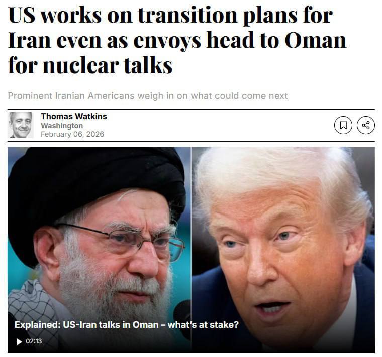 США готовят план на случай свержения верховного лидера Ирана National США параллельно официальным переговорам с Тегераном разрабатывают план действий на переходный период на случай свержения верховного лидера Ирана Али Хаменеи Во Флориде в резиденции президента Трампа может пройти закрытая встреча с влиятельными представителями иранской диаспоры В подготовке участвует зять Трампа Кушнер пишет издание НАШИ РЕСУРСЫ Telegram Tik tok YouTube RUTUBE