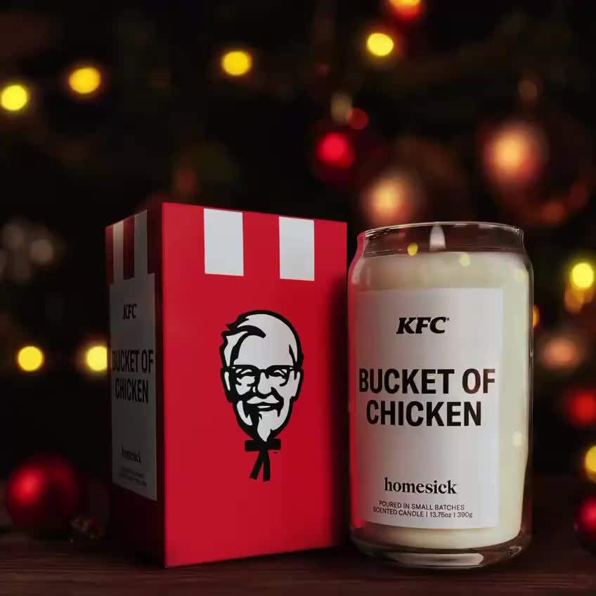 KFC представил лимитированные свечи с ароматом жареной курицы