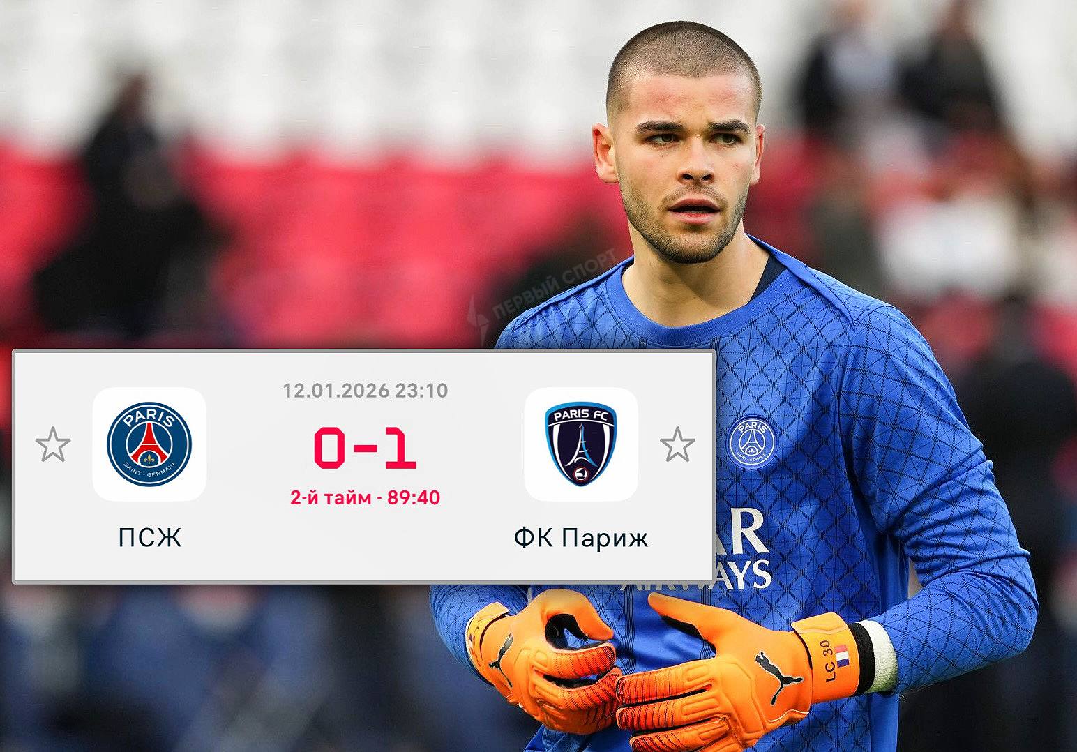 ПСЖ с Шевалье и Забарным сенсационно вылетел из Кубка Франции проиграв Парижу дома в 1 16 финала на победу новичка Лиги 1 WINLINE давал коэффициент 14 00 Так рано из Кубка ПСЖ не вылетал 12 лет тогда за парижан ещё играли Ибрагимович Кавани и Пасторе Сафонов пропускал матч из за перелома руки его сменщик Шевалье пропустил уже в 9 м матче подряд и не может сыграть на ноль с ноября прошлого года