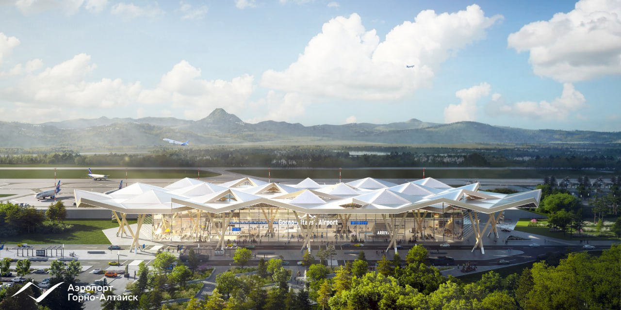Главгосэкспертиза одобрила проект нового терминала аэропорта Горно Алтайск Проект строительства нового аэровокзального комплекса внутренних воздушных линий в аэропорту Горно Алтайск RGK ГОР получил положительное заключение Главгосэкспертизы России Проектные решения предусматривают пропускную способность терминала до 800 пассажиров в час Новый аэровокзал будет возводиться в условиях действующего аэропорта который имеет статус федерального значения и с 2025 года обслуживает международные рейсы Площадь здания составит 28 240 8 кв м общая площадь застройки более 155 тыс кв м максимальная архитектурная высота 28 м Генеральный директор аэропорта Андрей Метцлер отметил что реализация проекта стала возможной за счёт инвестиций Группы Сбер Застройщиком выступает АО Аэропорт Горно Алтайск Группа Сбер генеральный проектировщик ООО Спектрум Холдинг Архитектурная концепция учитывает природные и культурные особенности региона кровля повторяет очертания горных вершин Алтая фасады выполнены с применением витражных систем для увеличения естественного освещения Реконструкция пресс служба аэропорта Горно Алтайск Поговорим ПроАэроПорт