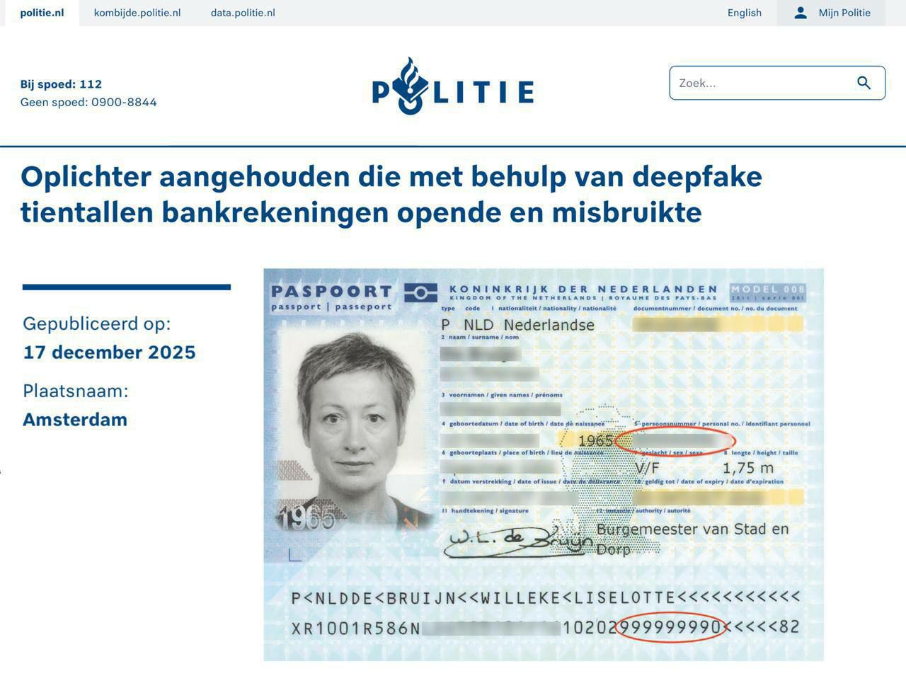 Житель Нидерландов с помощью дипфейков открыл 46 банковских счетов Он брал у желающих снять квартиру сканы паспортов а затем с помощью ИИ приклеивал к своему лицу глаза нос и рот жертвы и проходил банковскую селфи верификацию