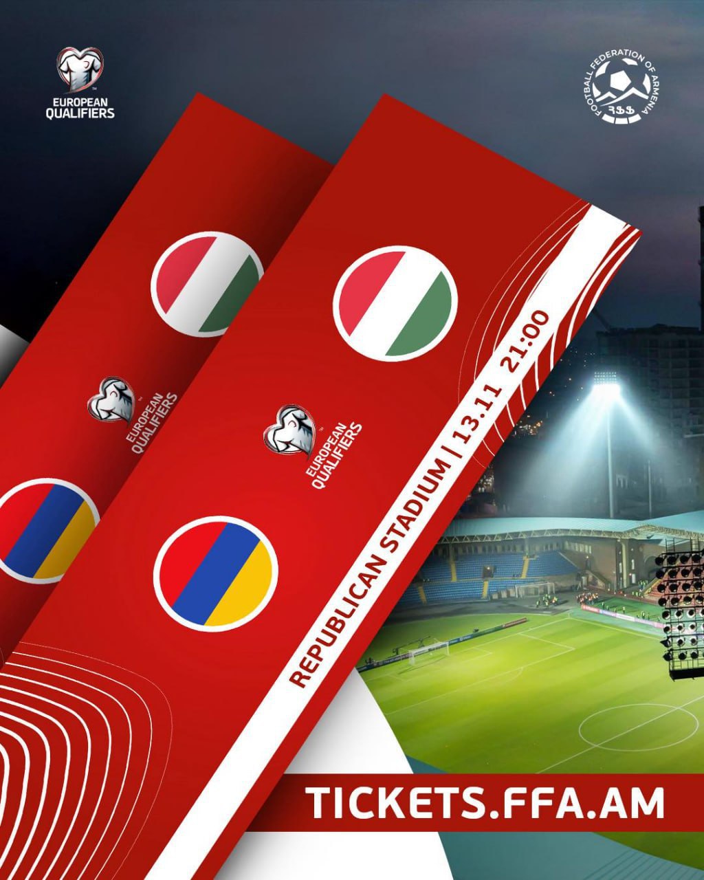 Началась продажа билетов на матч Армения Венгрия сообщает ФФА Напомним что матч Армения Венгрия отборочного тура Чемпионата мира 2026 года в европейской зоне состоится 13 ноября на Республиканском стадионе имени Вазгена Саркисяна