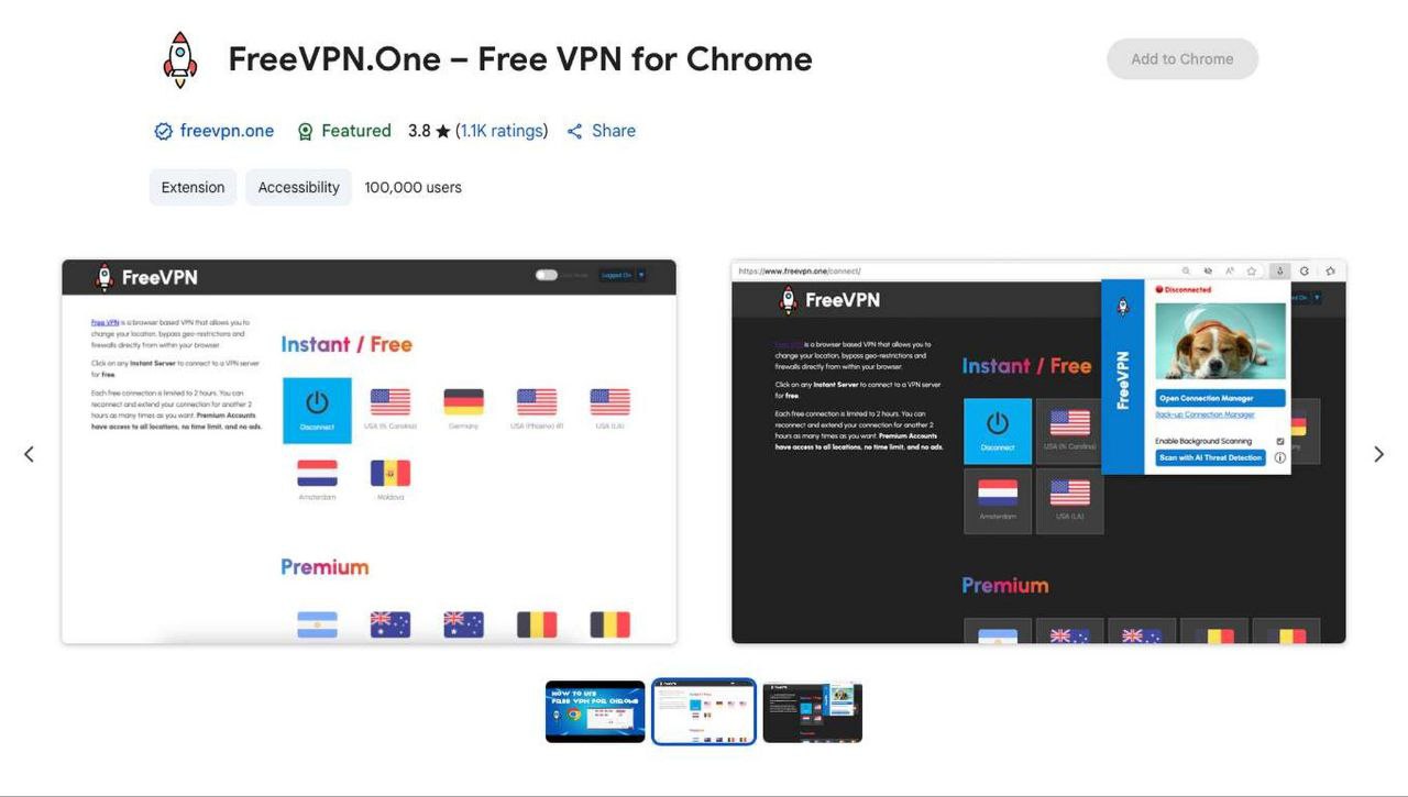 Популярное бесплатное VPN расширение уличили в слежке за пользователями Компания Koi Security выявила что расширение Free VPN для браузера Chrome делает скриншоты со всех сайтов которые посещает пользователь и отправляет их дальше В результате на серверах могут оказаться данные онлайн банков личные переписки и даже фотографии Что произошло По данным Cyberinsider изначально расширение не вело себя подобным образом Подозрительные функции появились после обновлений выпущенных в этом году Именно тогда приложение получило расширенные права доступа и начало отслеживать активность пользователей гораздо глубже Разработчик оправдывается тем что скриншоты якобы необходимы для работы функции AI Threat Detection которая должна обеспечивать безопасность В политике конфиденциальности действительно указано что приложение может снимать экраны Однако специалисты Koi Security установили что инструмент фиксирует информацию и на полностью безопасных ресурсах таких как интернет банки фотогалереи или офисные онлайн сервисы При этом пользователи зачастую даже не догадываются о происходящем Разработчик также утверждает что скриншоты не сохраняются а лишь анализируются однако никаких доказательств этому представлено не было Сколько людей в опасности У бесплатного расширения более 100 000 пользователей и на момент написания статьи оно всё ещё доступно для загрузки в Chrome Web Store где даже получило официальную рекомендацию магазина Рекомендация Proton VPN В качестве надёжной и безопасной альтернативы специалисты рекомендуют Proton VPN Его преимущества бесплатный тариф без ограничения по трафику строгая политика no logs открытый исходный код и прозрачность работы высокая репутация в сфере защиты приватности Для пользователей которым важна безопасность Proton VPN считается одним из самых доверенных бесплатных решений на рынке fin rus Финляндия VPN Chrome KoiSecurity Cyberinsider ProtonVPN безопасность интернет