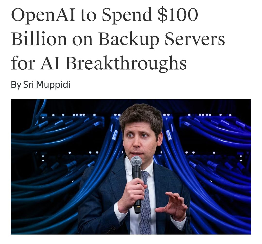 OpenAI собирается вложить 100 млрд в резервные серверы и это только страховка поверх безумных 350 млрд которые уйдут на аренду мощностей до 2030 го Основная цель не зависеть от сбоев облачных провайдеров и держать под рукой подушку из собственных мощностей В 2028 м расходы на эти резервы достигнут максимума 40 млрд за год Масштаб можно сравнить разве что со всей индустрией сейчас клиенты AWS Microsoft Google Cloud и Oracle вместе тратят около 200 млрд в год Но главный риск даже не в деньгах Вдумайтесь эксперты всерьёз считают что в какой то момент OpenAI упрётся в пределы энергосистемы США