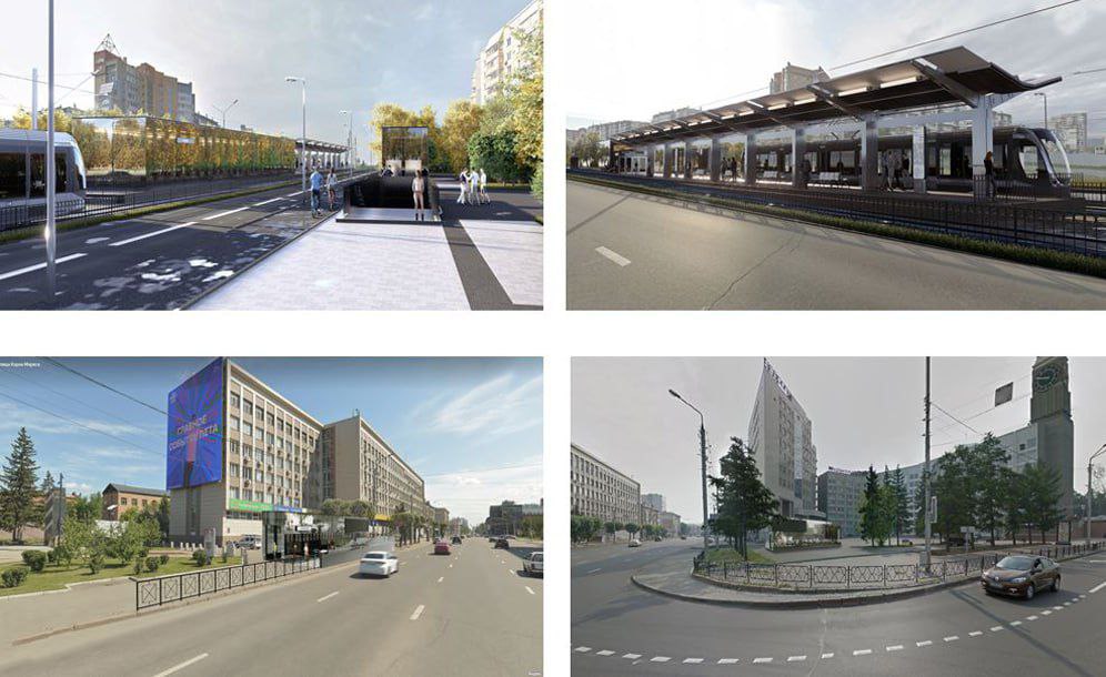 Красноярцам показали, как будут выглядеть территории возле станций метро Подрядчик предусмотрит выкладку брусчатого покрытия на участках, тротуаров и пандусов, создание парковок для автомобилей и самокатов, расположение светофоров, озеленение, уличную мебель и освещение с видеонаблюдением. Фото: администрация Красноярска