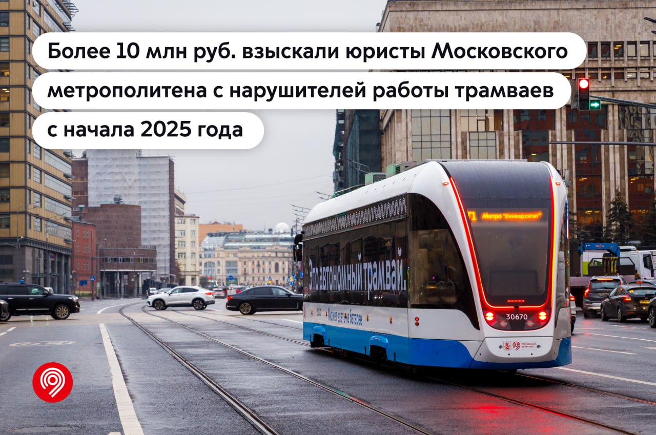 В Москве водители заплатили за год 10 млн рублей штрафов за помехи работе трамваев С начала года в Москве зафиксирован 61 случай задержек трамваев по вине автомобилистов Средняя сумма компенсации составила около 8000 рублей за минуту простоя По итогам разбирательств все судебные решения в этом году были вынесены в пользу Московского метрополитена его юристы взыскали более 10 млн рублей штрафов с автомобилистов которые становились виновниками задержки трамвайного движения Мы стремимся к тому чтобы автомобили не мешали работе трамваев а городской транспорт курсировал по графику Обособление путей от автодорог и повышение дисциплины среди автомобилистов дали хорошие результаты За последний год время задержек трамваев сократилось на 27 а за 3 года на 54 рассказал заммэра Москвы Максим Ликсутов Как отмечается чаще всего трамваи выбиваются из графика движения если на трамвайных путях случилась авария оборвалась контактная сеть по вине стороннего транспорта машина застряла на путях или была неправильно припаркована не давая проехать