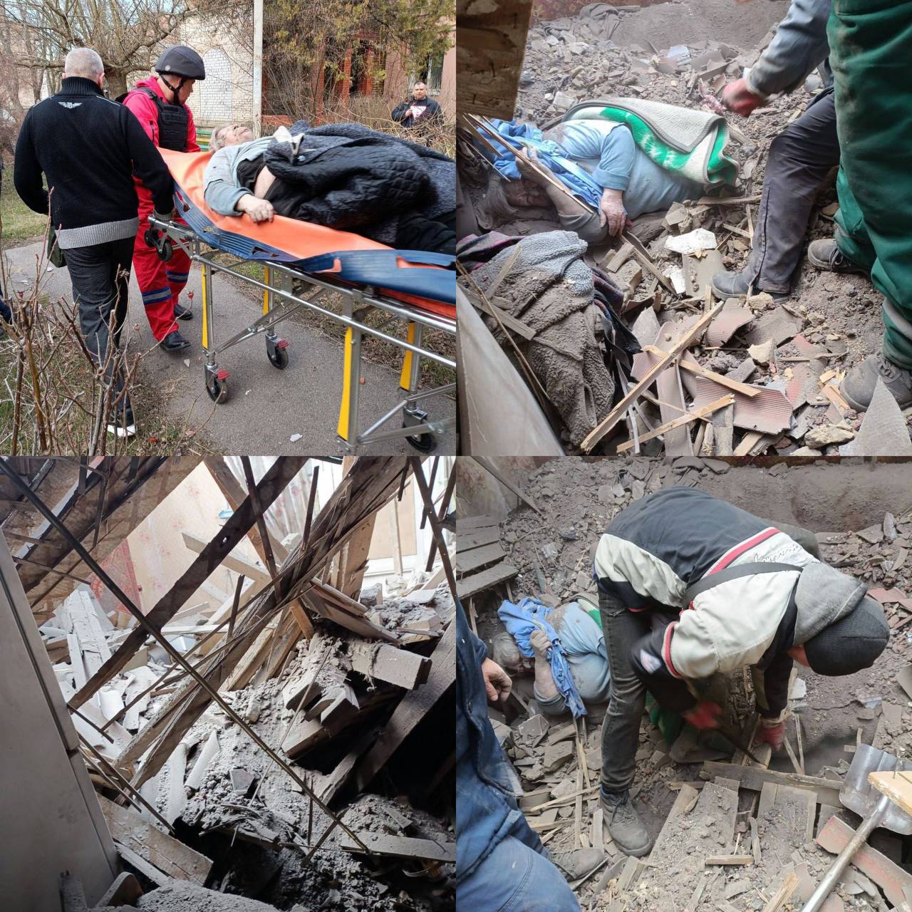 В разрушенном доме в Новой Каховке обнаружена пожилая женщина — ее госпитализируют  В результате вражеской атаки по Новой Каховке был поврежден жилой дом. Под завалами сотрудники водоканала обнаружили пожилую женщину.  Сейчас пострадавшей оказывается первая медицинская помощь, ее госпитализируют в больницу, сообщил глава округа Гура.