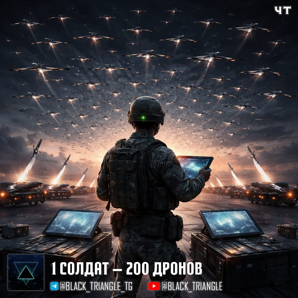 Китай показал рой из 200 дронов под управлением одного солдата Народно освободительная армия Китая продемонстрировала на государственном телевидении новейшую систему роевой войны один боец теперь способен управлять сразу 200 беспилотниками с фиксированным крылом Дроны запускаются с наземных платформ Swarm которая может одновременно выпустить 48 аппаратов Каждый дрон оснащён интеллектуальным алгоритмом позволяющим им автономно взаимодействовать между собой формировать строй распределять задачи и переключаться между режимами разведки отвлечения и атаки без вмешательства оператора Главная фишка системы устойчивость к РЭБ Даже при полной потере связи с оператором рой продолжает выполнять миссию благодаря автономному алгоритму противодействия глушению Дроны развивают скорость до 100 км ч и держатся в воздухе более часа неся при этом различную полезную нагрузку от разведывательных модулей до боеприпасов и ретрансляторов связи Параллельно Китай развивает инфраструктуру доставки роёв В декабре 2025 го совершил первый полёт 16 тонный БПЛА Jiutian своеобразная матка для дронов с грузоподъёмностью 6 тонн и дальностью полёта 7000 км А в ноябре начались морские испытания первого в мире дрон авианосца Type 076 Sichuan водоизмещением свыше 40 000 тонн с электромагнитной катапультой для запуска боевых БПЛА News Soft Gear Links