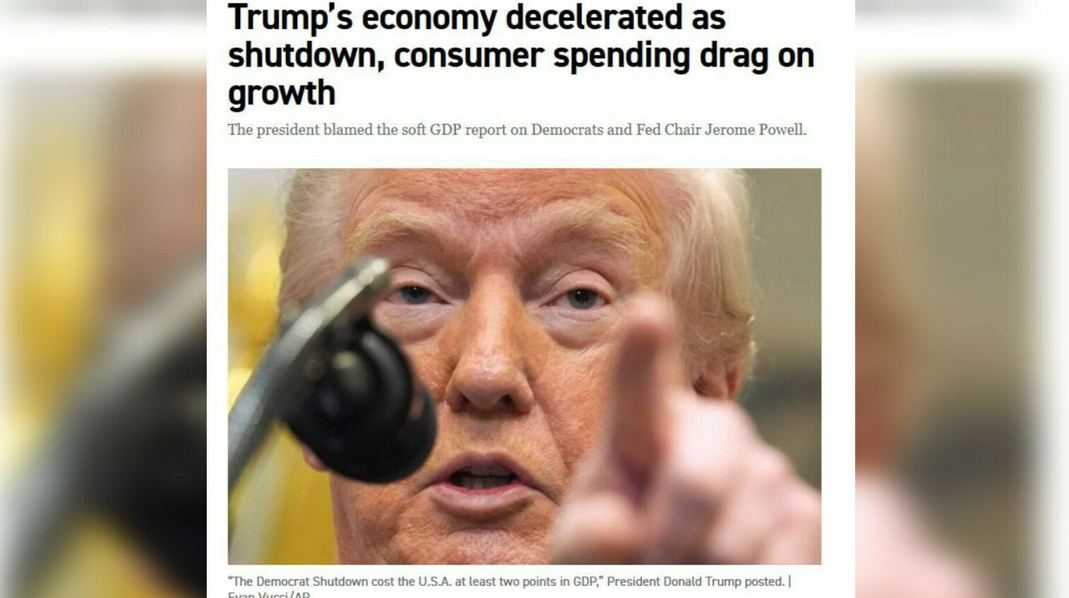 ВВП США замедлился до 1 4 инфляция выросла до 3 в четвёртом квартале 2025 года Американская экономика резко замедлилась в конце 2025 года рост ВВП составил лишь 1 4 а инфляция поднялась до 3 передает ArbatMedia   Прислать новость