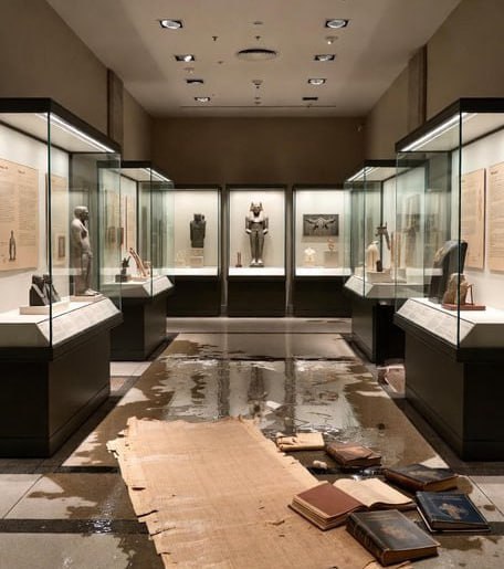 Около 400 книг залило водой из за протечки труб в Египетском отделе Лувра Причиной стало ошибочное открытие клапана из за чего из трубы на потолке потекла грязная вода В самом музее утверждают что затонувшие экземпляры не относятся к объектам культурного наследия Пострадали журналы и документы которыми пользовались исследователи в ходе работы Самые старые из промокших книг датируются XIX веком Подпишись Минская правда MLYN by