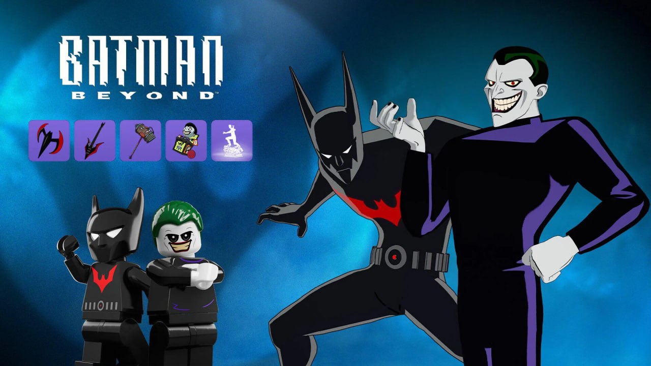 Во внутриигровой магазин Fortnite добавили скины Бэтмена и Джокера из Бэтмена будущего Помимо костюмов игроки могут приобрести косметические предметы глайдер в виде крыльев летучей мыши три новые кирки рюкзак Джокер в коробке эмоцию и раскраску для оружия Предметы можно купить по отдельности либо в составе бандла за 2800 В баксов Кроме того при покупке станут доступны LEGO версии скинов Бэтмена и Джокера Предметы можно будет приобрести до 29 декабря Наш магазин xbox hub storebot Новости игр Xbox XboxSeries XboxOne XboxGame