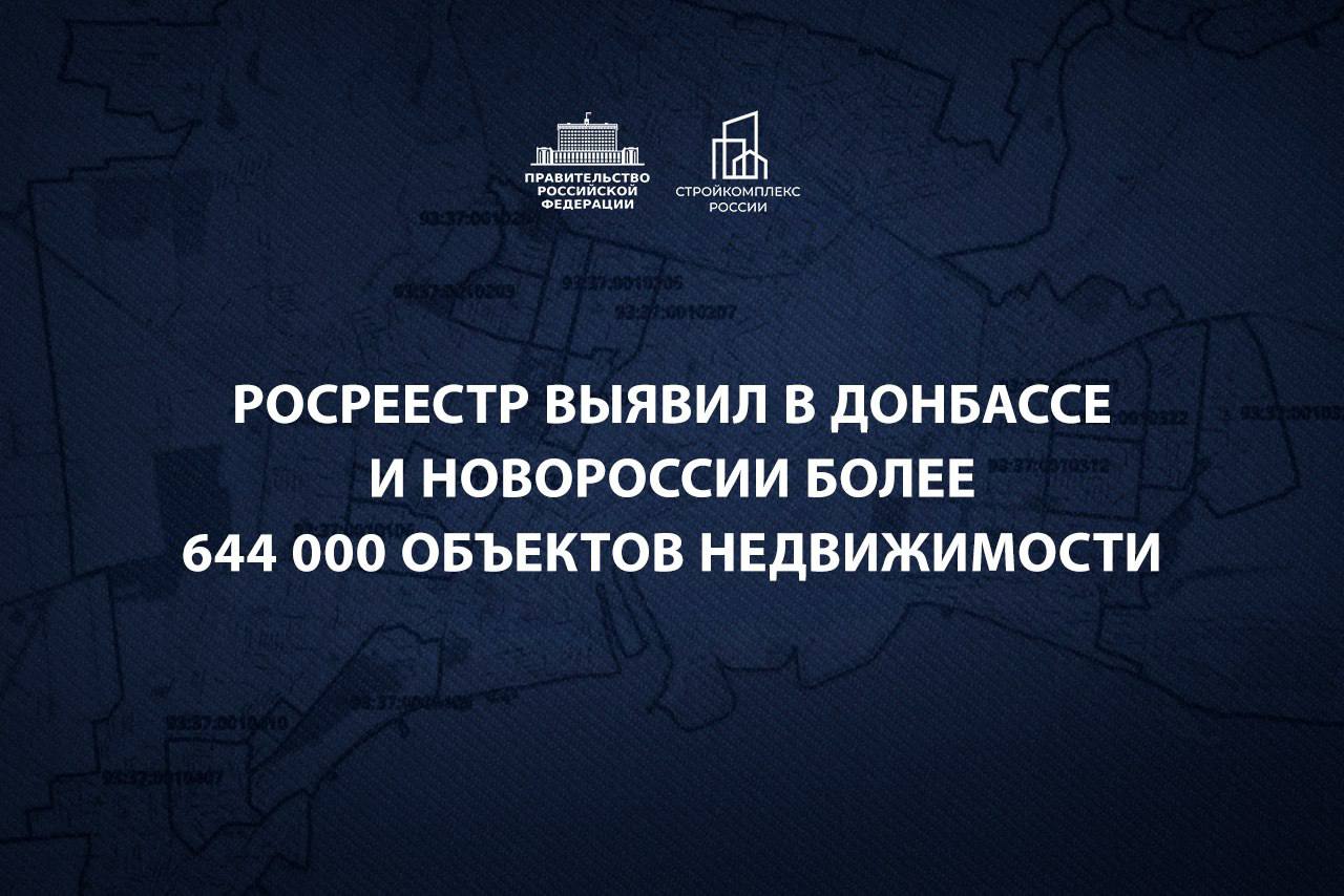 В результате комплексной работы Росреестра на территории Донбасса и Новороссии за 2 5 года на учет в Едином государственном реестре недвижимости поставлено 4 9 млн объектов что почти в 4 раза больше чем год назад Среди них и 644 000 объектов недвижимости выявленных в результате сплошной инвентаризации когда специалисты не только изучают документальные источники об объектах но и сравнивают их с фактическими данными при выходе на местность определяют границы объектов и выявляют неиспользуемые и бесхозные Такая работа позволяет сформировать полную и достоверную информацию об объектах вовлечь в оборот ранее неучтенные активы а также закладывает основу для грамотного планирования территориального развития