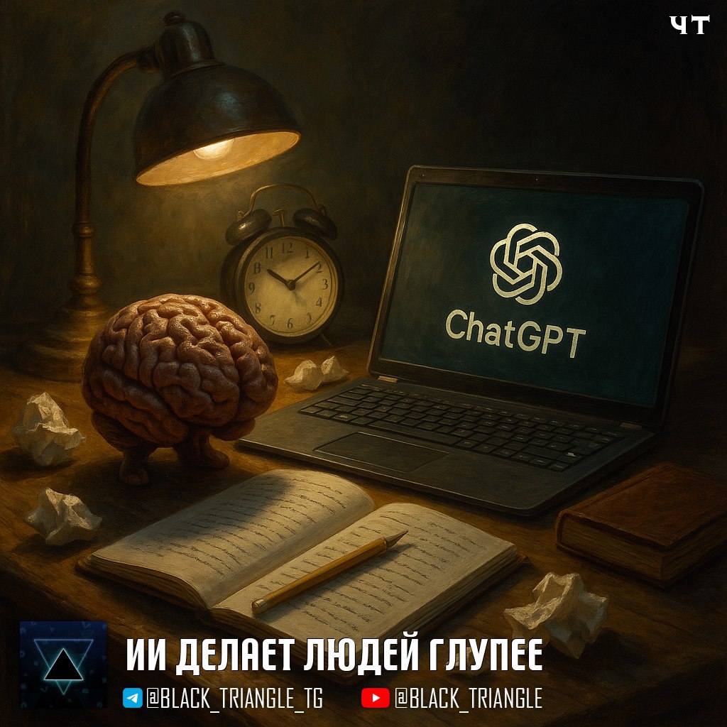 ИИ-чатботы могут снижать уровень интеллекта пользователей Недавнее исследование Массачусетского технологического института показало, что использование ИИ-чатботов, таких как ChatGPT, негативно сказывается на критическом мышлении, памяти и языковых навыках пользователей. Участники, полагавшиеся на ИИ при написании эссе, проявляли меньшую активность мозга и демонстрировали худшие результаты на тестах по сравнению с теми, кто использовал свои собственные навыки. Кроме того, исследователи отметили, что пользователи ИИ сталкиваются с трудностями при выполнении задач без его помощи. Это может привести к долговременным образовательным последствиям и угнетению критического мышления. ================ News Soft Gear Links