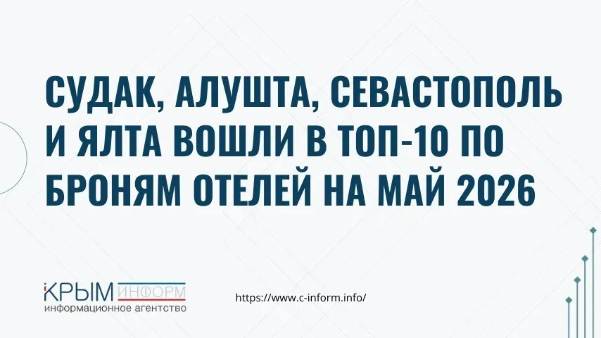 Крым рвётся в топ Ялта Судак Алушта и Севастополь в десятке лучших направлений для майских праздников 2026 года Аналитики сервиса Твил Ру подвели итоги раннего бронирования отелей И если пьедестал ожидаемо заняли Сочи 15 заявок Санкт Петербург 13 и Москва 8 то следом сразу идет наша гордость Ялта 4 е место Что почём и где остановиться в мае Ялта лидер Крыма по цене средний чек за ночь 5 624 руб но и отдыхают здесь дольше всего в среднем 5 ночей Далее в рейтинге расположились Судак самый бюджетный вариант в топе 3 031 руб за номер Алушта 4 694 руб Севастополь 3 263 руб Ранее Крыминформ писал что турпоток в Крым на майские праздники вырос на 5 10 по сравнению с прошлым годом crimeainform Наши каналы ВК МАКС