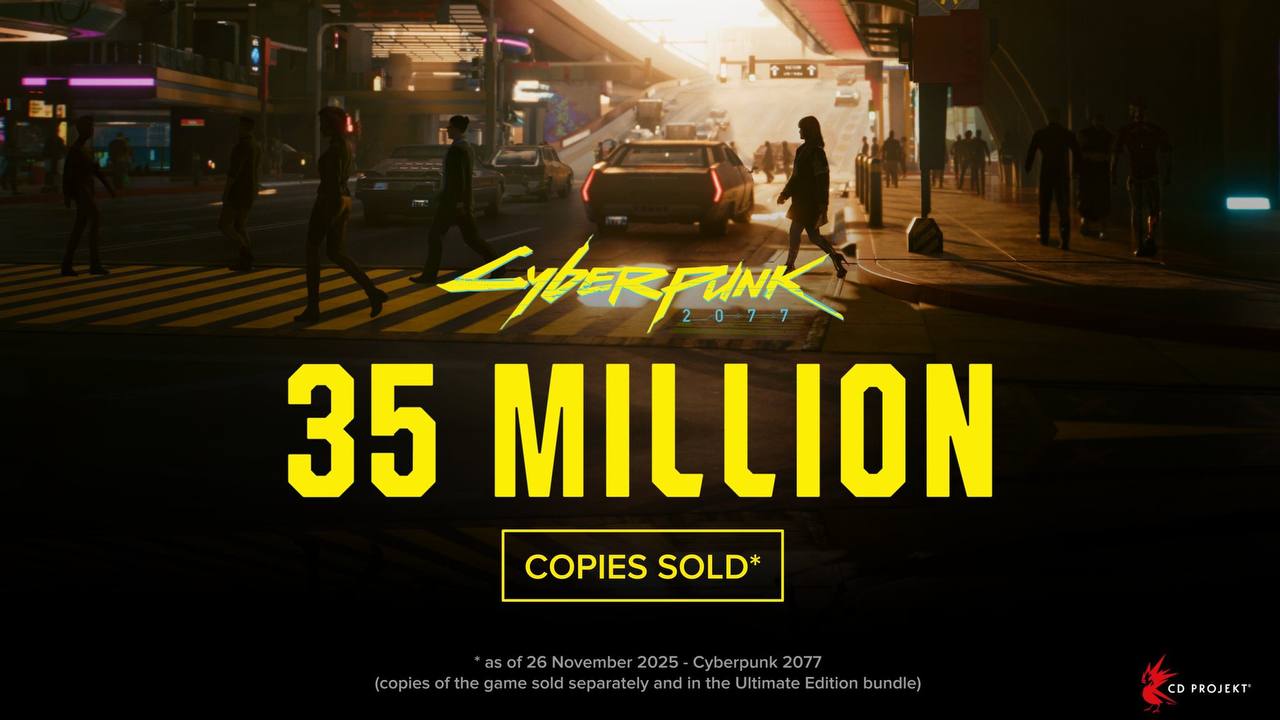 ОФИЦИАЛЬНО CD Projekt Red сообщает что продажи Cyberpunk 2077 достигли 35 млн копий Cyberpunk 2077 достигла более лучших результатов чем Witcher 3 за тот же период времени после релиза Cyberpunk 2077 теперь является основным источником дохода студии Разработка продолжения идет полным ходом Игры и подписки PlayShopGame bot Xbox PlayStation Игры GPX Подписывайся