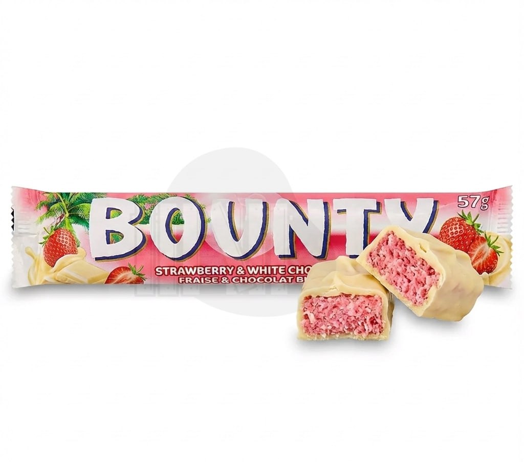 Bounty с КЛУБНИКОЙ и в БЕЛОМ шоколаде уже скоро завезут в российские магазины Товар зарегали в Роспатенте Лучший дроп для сладкоежек Бэкдор