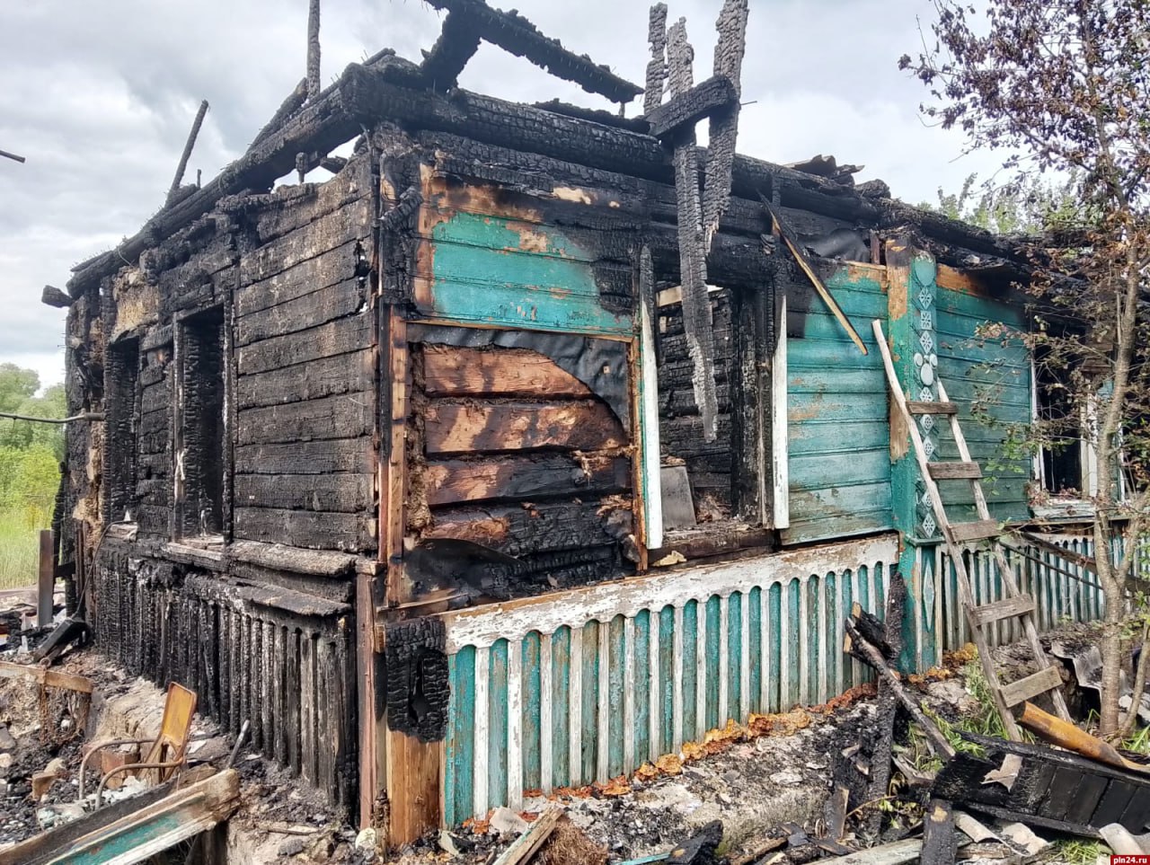 Пожилой мужчина погиб при пожаре в бежаницкой деревне Лющик
