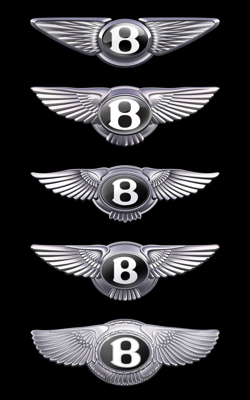 Ого, Bentley обновили логотип Это первый редизайн эмблемы с 2002 года и всего пятый за 106-летнюю историю марки. Обновлённые крылья стали острее и динамичнее, а центральный элемент с буквой B теперь имеет эффект трёхмерности благодаря скошенным краям и глубокому рельефу, вдохновлённому дорогими часами. Нижние перья под буквой B были убраны совсем, чтобы придать эмблеме лаконичный и современный вид. Если что новый вариант вверху, самый старый внизу. Как вам? — За новый — За любой из старых
