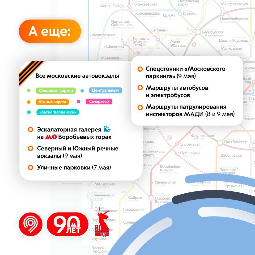 Сотрудники Московского транспорта в преддверии Дня Победы раздадут порядка 13,5 тысячи георгиевских лент. Их можно будет получить в метро, автобусах и электробусах. Также ленты раздадут на автовокзалах, парковках, речных вокзалах и других транспортных объектах столицы.
