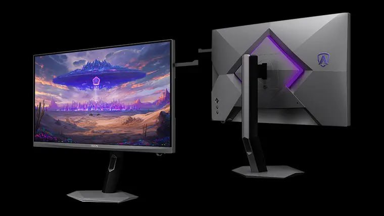 AOC показала сверхбыстрый Agon Pro AGP277QK Новый киберспортивный монитор от AOC делает ставку на экстремальную частоту обновления позволяя выбирать между четкостью и максимальной плавностью используется плоская 27 дюймовая ips панель с разрешением 2560 1440 и частотой 540 гц заявлено время отклика 1 мс gtg и 0 3 мс mprt для минимизации шлейфов при снижении разрешения до 720p частоту можно поднять до впечатляющих 1000 гц яркость составляет 350 нит в sdr и до 500 нит в hdr контрастность 2000 1 охват цветовых пространств достигает 100 sRGB и около 95 dci p3 есть калибровка с deltae 1 из разъемов доступны displayport 2 1 hdmi 2 1 и usb 3 2 type a предусмотрены стереодинамики на 10 вт для геймеров добавлены rgb подсветка крючок для кабеля мыши и выдвижной держатель для гарнитуры В Китае новинку уже оценили примерно в 4999 юаней а на глобальный рынок модель обещают вывести ближе к концу года Что бы вы выбрали для шутеров 1440p при 540 Гц или 720p при 1000 Гц Наши каналы АOC Мoнитoры
