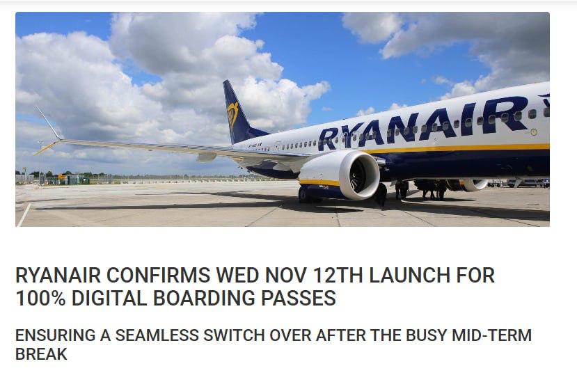 Ryanair официально подтвердила полный переход на цифровые посадочные с 12 ноября новость опубликована на официальном сайте авиакомпании С этой даты бумажные посадочные талоны больше не будут приниматься для посадки потребуется цифровой талон в приложении myRyanair где происходит и регистрация на рейс Переход на электронные билеты коснётся почти всей маршрутной сети авиакомпании Исключения сохраняются там где цифровые талоны не принимают сами аэропорты в частности в Марокко некоторых аэропортах Турции и в Тиране в этих случаях по прежнему нужен распечатанный посадочный В компании объясняют решение продолжением цифровой трансформации и ускорением процессов в аэропорту По данным перевозчика почти 80 пассажиров уже используют электронные талоны а полный отказ от бумаги сделает поездку быстрее удобнее и экологичнее Изначально от бумажных посадочных хотели отказаться к маю позднее переход был запланирован на 3 ноября но затем решили перенести на менее загруженный период после осенних каникул ranarod