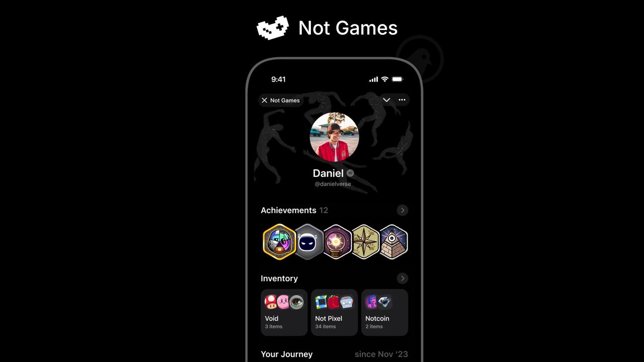 Состоялся запуск Not Games - игровая платформа в Telegram с упором на коллекционирование NFT скинов/кейсов/достижений. Изучив предмет чуть подробнее, у ребят явно наполеоновские планы. Цель: составить конкуренцию Steam. Ну что сказать? Хоть и мессенджер имеет некоторые преимущества, например в виде 1 миллиарда пользователей, отсутствия необходимости скачивать и устанавливать игры, но всё же не совсем корректно сравнивать мобильные продукты с платформой, где выпускаются AAA тайтлы. Единственная схожесть - это торговая площадка с предметами. Тем не менее, если Not Games хотя бы на маленькую писечку повлияет на развитие NFT нарратива, добавит объёмы в наш блокчейн - значит гуд, поддерживаем и наблюдаем за . Для пользователей же всегда имеет смысл забирать любые халявные скины с временных событий. После виднеется перспектива хорошо флипнуть.