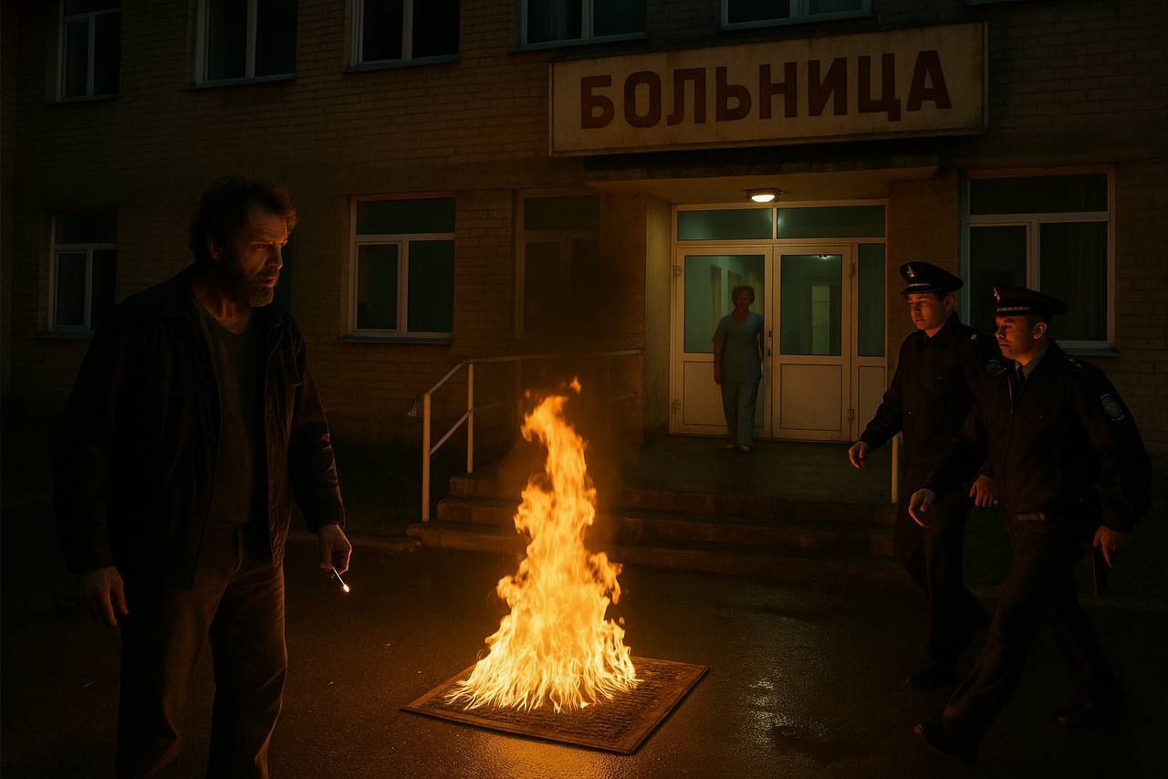 В Находке мужчина поджёг больницу — просто чиркнул зажигалкой Ночью в хирургическое отделение больницы в Находке проник неизвестный — и зачем-то поджёг пластиковый коврик у входа. Пламя вспыхнуло мгновенно, но персонал сумел оперативно справиться с огнём, не дожидаясь МЧС. Никто не пострадал. Самого «пиротехника» вскоре задержали сотрудники полиции. Что это было — акт протеста, случайная глупость или «палата №6» — пока неясно. ......»..... ПОДПИСАТЬСЯ. ДПС ВЛАДИВОСТОКАе