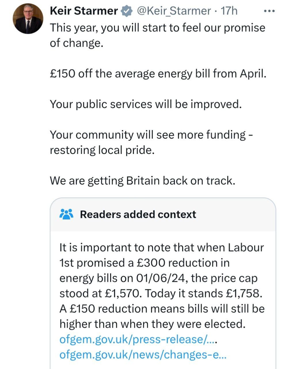 Премьер Британии поднял счета на энергию на 300 фунтов а затем торжественно снизил их на 150 фунтов banksta