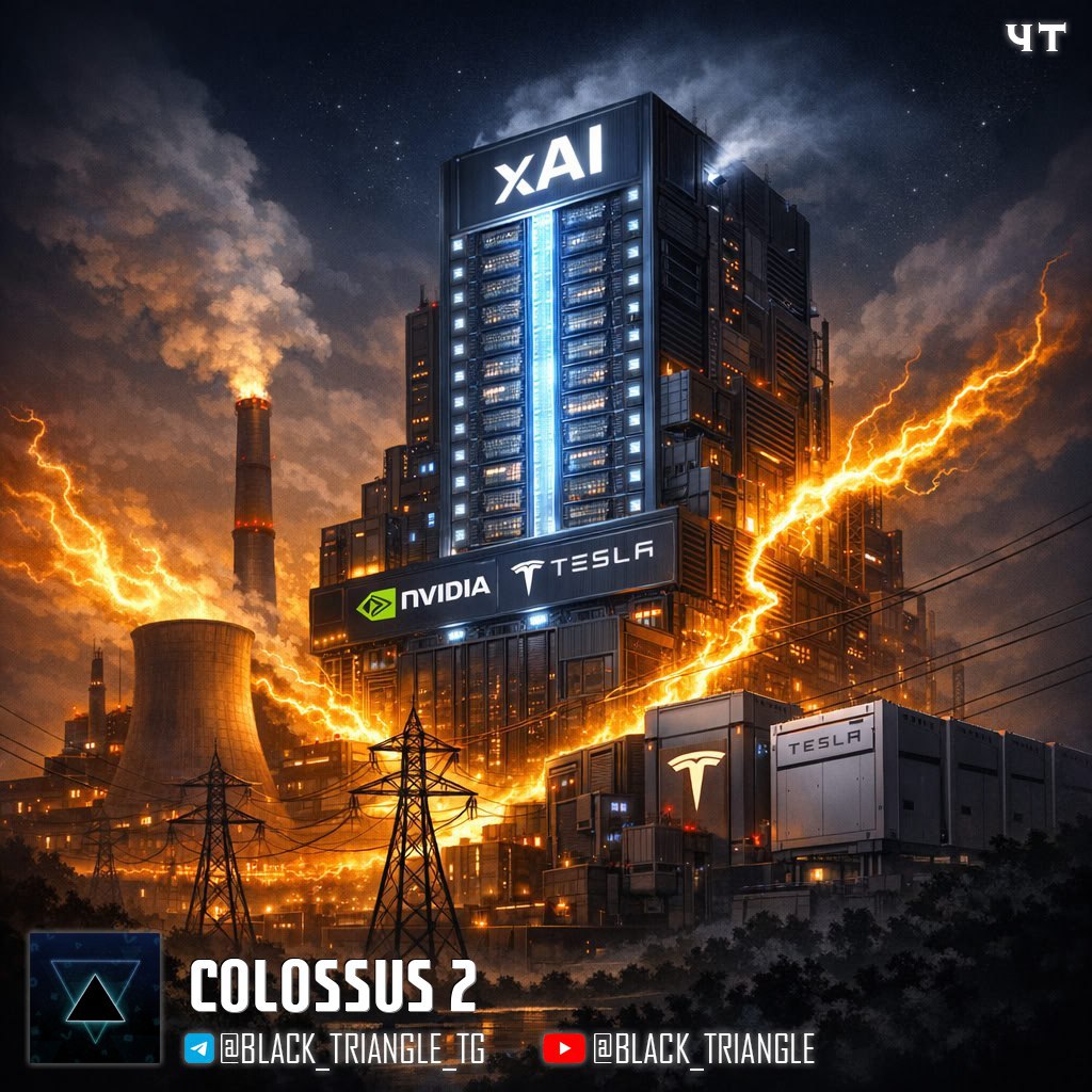 xAI запустила Colossus 2 первый в мире гигаваттный ИИ кластер потребляющий больше электричества чем весь Сан Франциско Илон Маск объявил что кластер уже достиг мощности 1 ГВт а к апрелю планируется выйти на 1 5 ГВт Для понимания масштаба это эквивалент энергоснабжения примерно 1 5 миллиона американских домов Именно на нем работает нейросеть Grok Главной проблемой стало электричество местная сеть Мемфиса физически не способна выдать такую мощность xAI нашла радикальное решение компания выкупила электростанцию Duke Energy в соседнем Миссисипи а также построила собственную газовую электростанцию с семью турбинами по 35 МВт каждая Аккумуляторы Tesla Megapacks используются для сглаживания пиков потребления Новый датацентр вмещает 555 000 чипов NVIDIA GB200 и GB300 стоимостью около 18 млрд Конечная цель 1 миллион GPU xAI стала первой компанией в мире пересекшей отметку в гигаватт для одного ИИ кластера Конкуренты отстают OpenAI со Stargate в Техасе и Amazon с Anthropic в Индиане выйдут на сопоставимый уровень только позже в 2026 году мMм Soft Gear Links