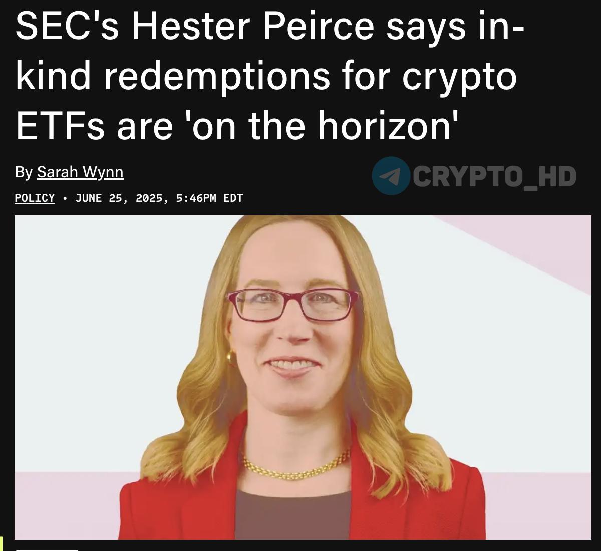 В SEC планируют одобрить «натуральное» погашение Bitcoin ETF original Это значит, что инвесторы смогут выводить Биткоины из ETF напрямую на свои личные кошельки. Ранее: SEC и NYSE Crypto Headlines