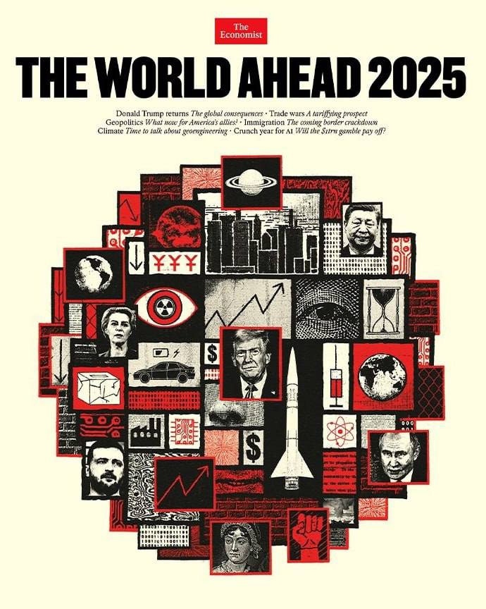 The Economist представил новую обложку-ребус на 2025 год.