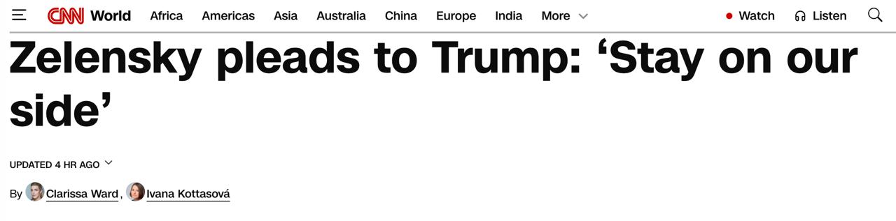 Трамп хочет устроить большую церемонию с одновременным подписанием всех документов в рамках мирного соглашения Украины и РФ рассказал Зеленский CNN Речь идет об отдельных соглашениях Украины с РФ и Украины с США и Европой о гарантиях безопасности Зеленский же настаивает что гарантии безопасности должны быть сначала согласованы и ратифицированы Конгрессом США А затем уже остальные документы Сайт Страна X Twitter Прислать новость фото видео Реклама на канале Помощь