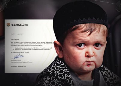 Барселона отправила Хасбику персональное приглашение посетить матчи с Реалом Сосьедад и Жироной на обновлённом Камп Ноу