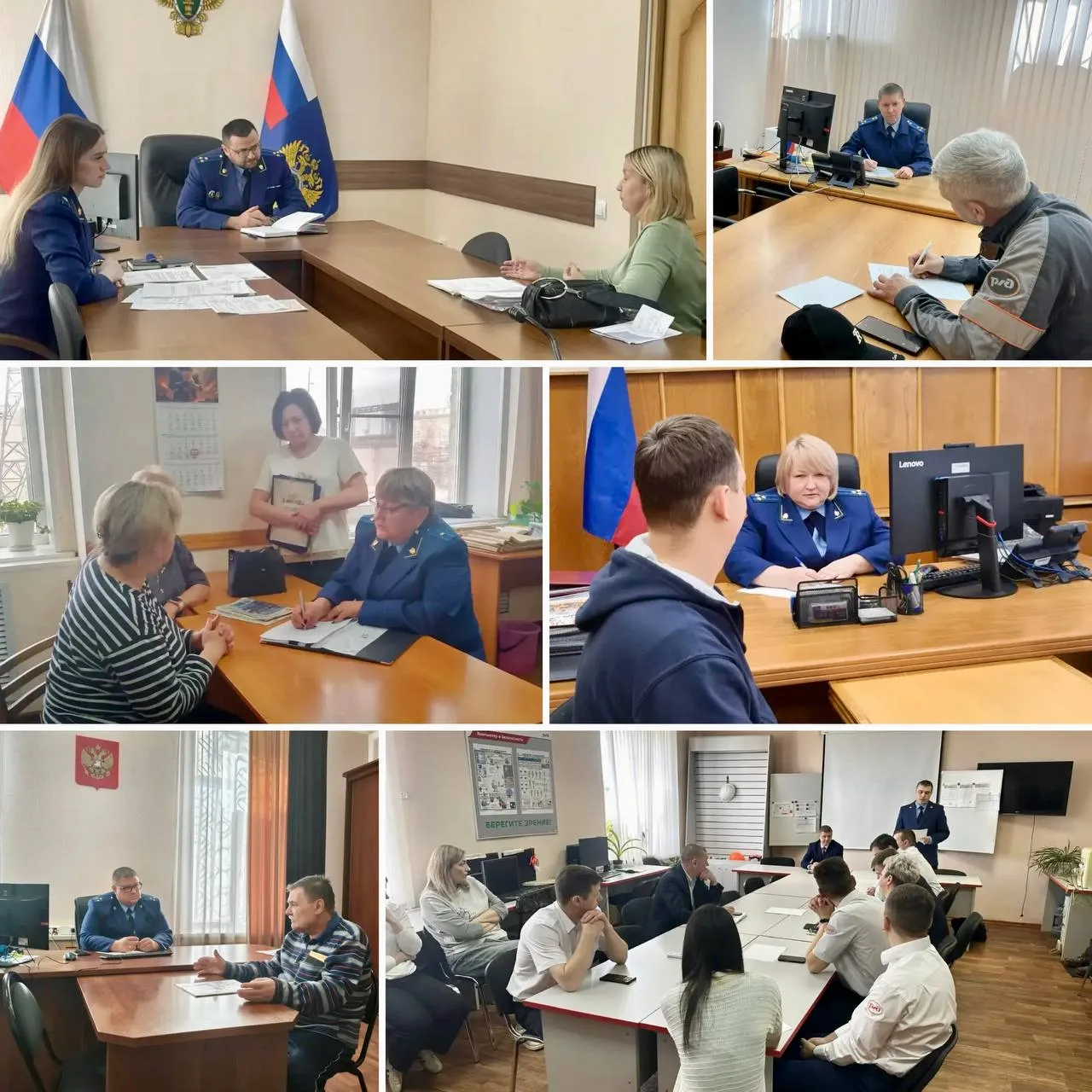 Об итогах приема граждан приуроченного к Всемирному дню охраны труда В преддверии Всероссийского дня охраны труда транспортные прокуроры провели личный прием граждан Работники предприятий транспортной отрасли в Свердловском Карталинском Нижнетагильском Челябинском Курганском Златоустовском и Новоуренгойском транспортных регионах обратились с вопросами своевременного предоставления специальной одежды и инвентаря оценки условий труда оказания содействия в компенсации морального вреда полученного в результате производственной травмы и профессионального заболевания расследования несчастного случая на производстве По итогам приема приняты письменные обращения по которым даны поручения об организации соответствующих проверок Кроме этого в трудовых коллективах проведены мероприятия по правовому просвещению на которых до работников доведены их права и гарантии в случае получения травмы на производстве обязанности работодателя в сфере охраны труда и положительная практика восстановления нарушенных трав граждан 28 апреля 2026 года отмечается Всемирный день охраны труда целью которого является привлечение внимания общества и работодателей к вопросам производственной безопасности профилактике профессиональных заболеваний и несчастных случаев Уже с начала 2026 года транспортными прокурорами выявлено более 160 нарушений закона в рассматриваемой сфере правоотношений в целях устранения которых на противоречащие закону правовые акты принесено 32 протеста внесено 20 представлений более 20 лиц привлечены к ответственности