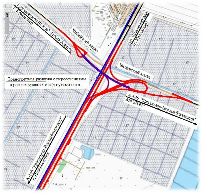 Под Краснодаром начинаются работы по строительству новой развязки, сейчас ведутся работы по возведению строительного городка  В течение 2024 года на месте будущей стройки были произведены работы по поиску взрывоопасных предметов.  В 2023 году ФКУ «Черноморье» заключило два госконтракта на реконструкцию участков федеральной трассы А-146 Краснодар – Верхнебаканский со строительством автомобильной развязки на 19-м километре. Объект войдет в состав важнейшего транспортного коридора, обеспечивающего перевозки грузов, работу морских портов, транспортную доступность и связь муниципальных образований между собой, логистику всего побережья и станет частью большого проекта Росавтодора по строительству скоростных подходов на дальних подступах к Крымскому мосту.  Проект новой развязки предусматривает строительство пяти искусственных сооружений, включая три путепровода  один из них, длиной 940 метров, – над железнодорожными путями  и два моста. Разрешенная скорость движения на основных направлениях развязки увеличится до 120 км/ч, на съездах – до 80 км/ч. Число полос движения будет доведено до шести на основных направлениях, и до двух – на всех важных съездах.  ПОДПИШИСЬ       По вопросам и сотрудничеству