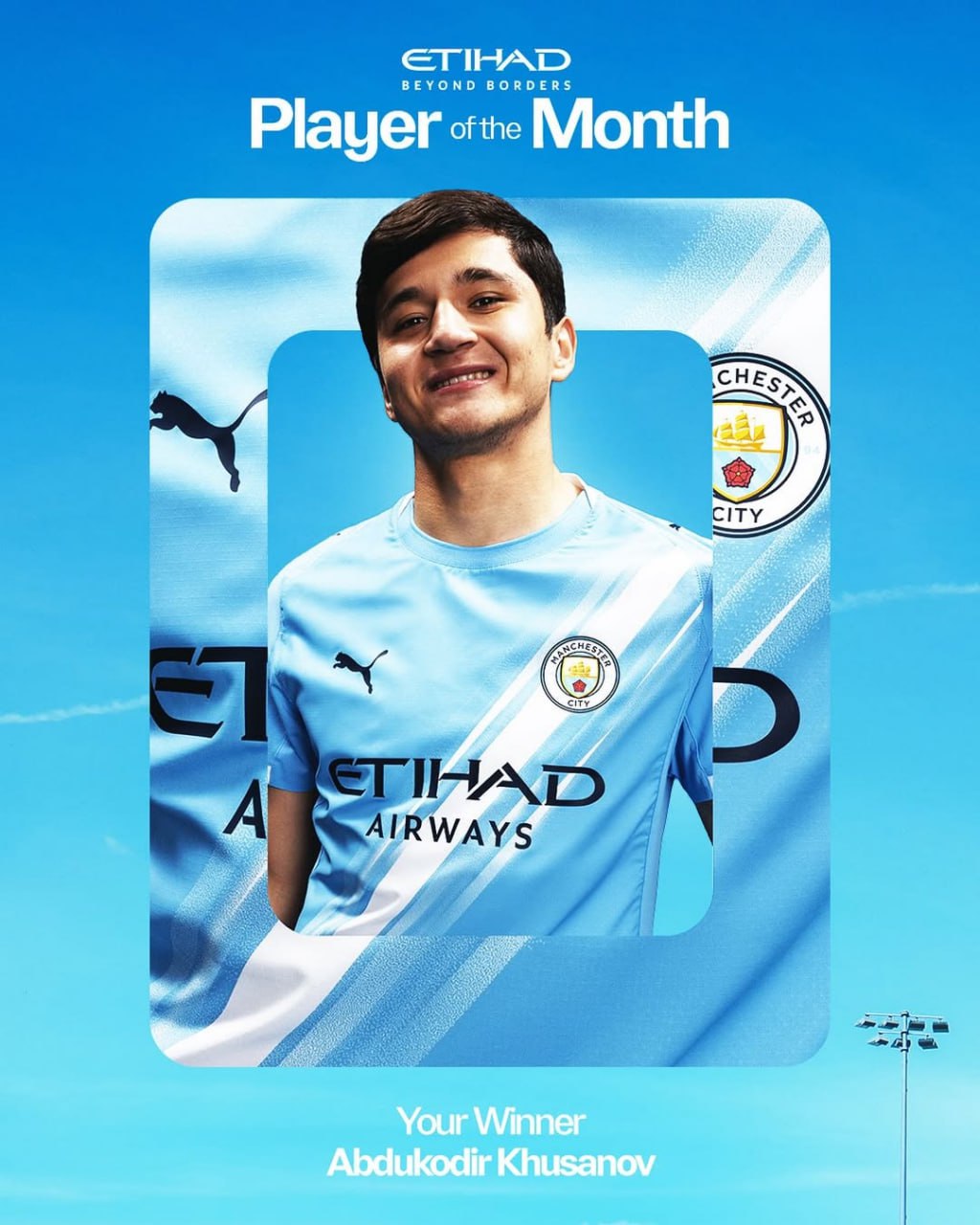 Защитник сборной Узбекистана и английского клуба Манчестер Сити Абдукодир Хусанов признан лучшим игроком горожан за январь 2026 года