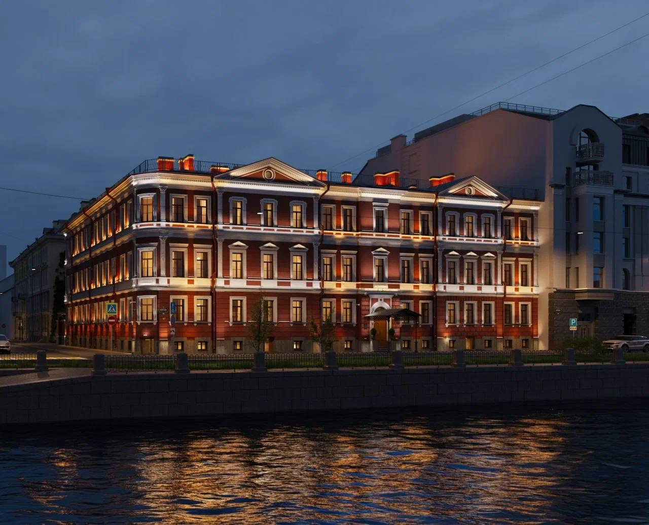 Продолжаем привлекать в город инвестиции в том числе в рамках проектов по приспособлению объектов культурного наследия к современному использованию Дом Северова на Фонтанке памятник классицизма возведенный на рубеже XVIII XIX веков скоро будет отреставрирован Впоследствии там откроется отель Инвестор вкладывает в развитие более 1 млрд рублей Перед началом работ было проведено комплексное обследование здания Большая часть инвестиций направлена на восстановление фасадов и прокладку современных инженерных коммуникаций без нарушения исторического облика и интерьеров Как будет выглядеть особняк после реставрации можно увидеть на рендерах а каким он был до начала работ на последнем фото