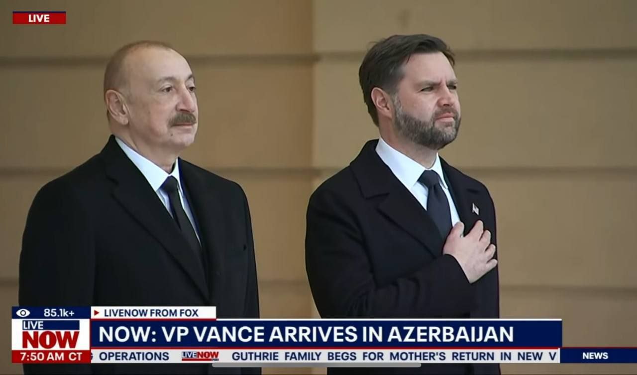 Началась встреча Президента Азербайджанской Республики Ильхама Алиева с вице президентом США Вэнсом в узком составе vesti az